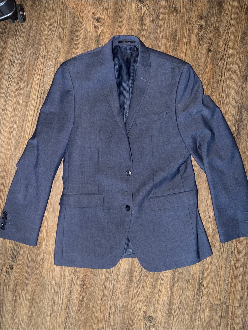 Bar III Men's Navy Two-Button Notch Lapel Suit Jacket
